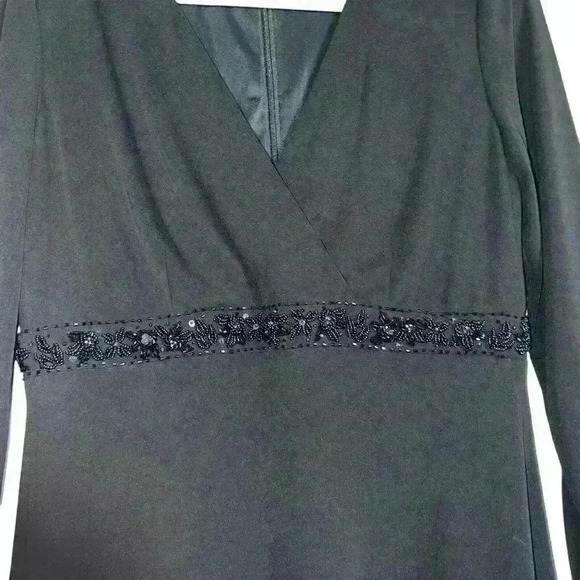 Kay Unger Evening Sz Sm/Med. Beaded Cocktail Dress Cruise‎ Formal Holiday Party - Picture 10 of 13